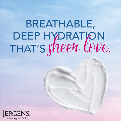 Jergens Cloud Creme Breathable Body Lotion, 13 oz, Fast-Absorbing Hydrating Moisturizer, Paraben-Free
