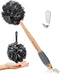 Slick Loofah with Long Handle - Back Scrubber and Shower Supplies for Bathing