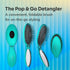Wet Brush Pop Go Detangler, Blue Teal - Foldable Travel Brush, Ultrasoft IntelliFlex Bristles, Built-In Mirror Handle,