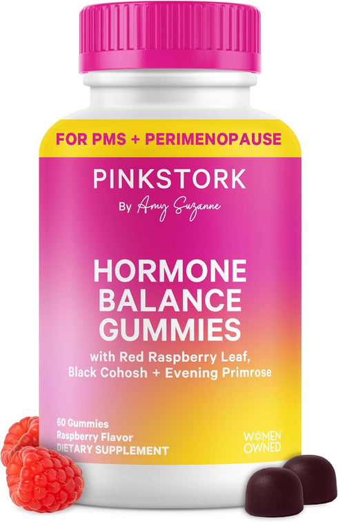 Pink Stork Hormone Balance Gummies for Women PMS, Menopause & Estrogen Support