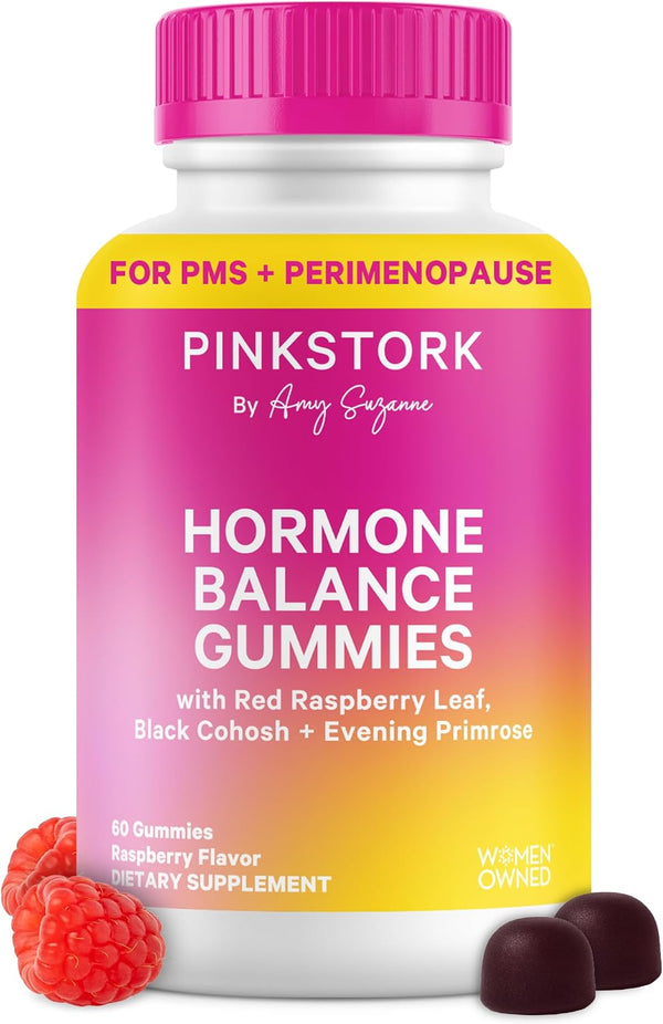 Pink Stork Hormone Balance Gummies for Women PMS, Menopause & Estrogen Support