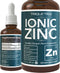 Ionic Liquid Zinc – 8 Month Supply, Adjustable Dosing for Adults – High Absorption, Vegan, Essential Mineral Supplement