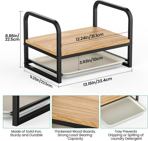 Laundry Detergent Holder Stand, Liquid Detergent Dispenser Shelf Organizer with Cleanable Drip Tray, Liquid Holder