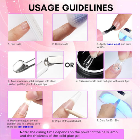 Makartt Solid Nail Glue Gel: Nail Glue for Press on Nails (2pcs), Strong Fake Nail Bonding Gel