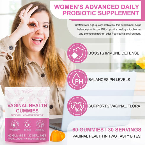 Ruduwu Gummies,Premium Gummies,Probiotic Gummies Immune Vital Vaginal Probiotics Source Feminine Feminine Balance