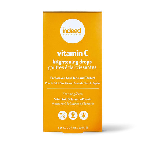 INDEED LABS Vitamin C Brightening Drops, Lightweight Facial Serum with Hyaluronic Acid