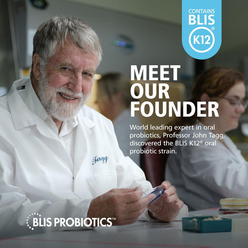BLIS Probiotics ThroatHealth Oral Probiotics k12, 2.5 Billion Cfu, Throat Immunity Support & Oral Health for Adults &
