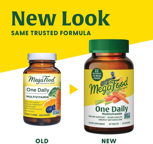 MegaFood One Daily Multivitamin - Immune Support Supplement for Women and Men