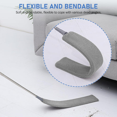 SetSail Dusters for Cleaning: 100-inch Extra-Long Floor Duster with Bendable Microfiber Head for High Ceilings