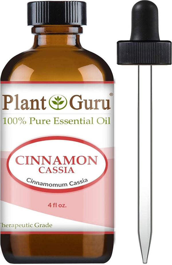 Plant Guru Cinnamon Cassia Essential Oil - 4 oz 100% Pure Undiluted Therapeutic Grade