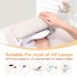 Subay Foldable Nail Arm Rest, PU Leather Cushion Hand Holder for Acrylic Nails, Nail Art Accessories Tool - Light Gray