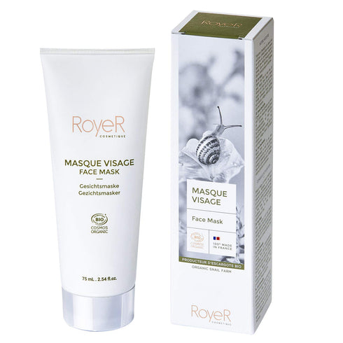 Snail Mask with 30% Fresh Organic Snail Mucin, Organic Face Mask with Sunflower Oil, 2.53 oz
