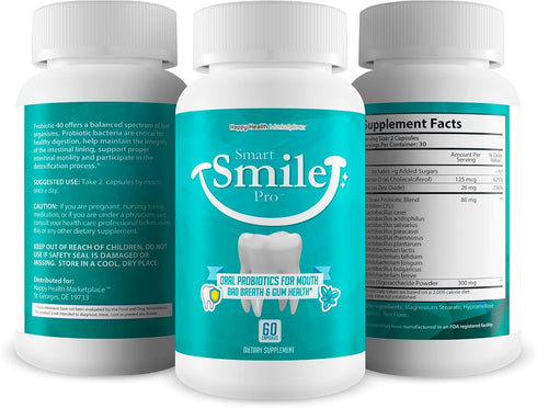 Smart Smile Pro - Our Best Oral Probiotics for Teeth and Gums, Dental Probiotics for Teeth Health Supplement