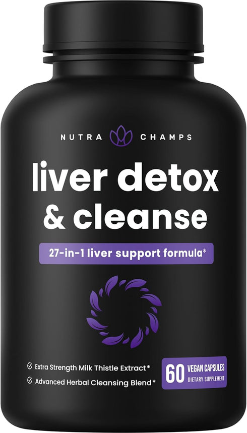 Liver Cleanse Detox & Repair Formula | 60 Capsules with 20+ Herbs: Milk Thistle, Artichoke, Dandelion & More!
