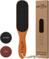 Pumice Stone Foot File, Wooden Pedicure Scrubber with Handle for Callus and Dead Skin Removal