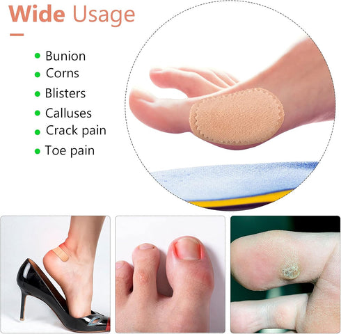 60 Pieces Bunion Cushions – Self-Adhesive Bunion Pads, Skin Color Foot Callus Patches for Bunionette Pain Relief