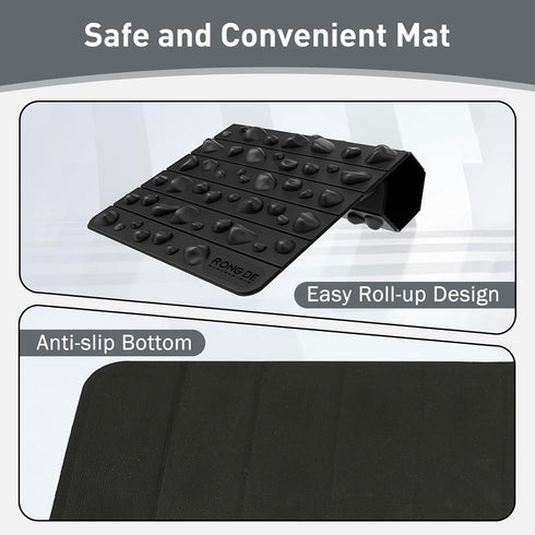 Portable Feet Acupressure Mat, Foldable Foot Massager Mat, Pressure Point Massage Pad, Anti Fatigue Office Standing