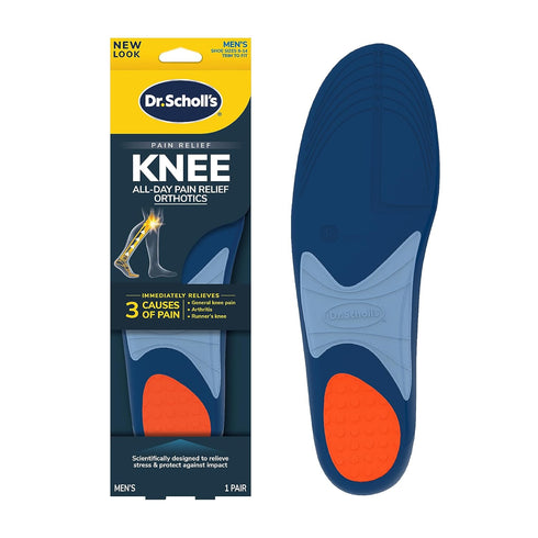 Dr. Scholl's Knee Pain Orthotics for Men, Shoe Size 8-14.