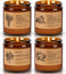 Soy Candles Set of 4, 9oz Natural Soy Wax Aromatherapy Candles, Home