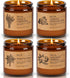 Soy Candles Set of 4, 9oz Natural Soy Wax Aromatherapy Candles, Home