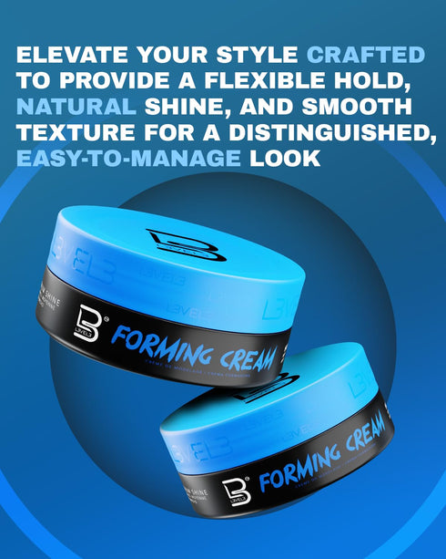 L3 Level 3 Forming Cream | Natural Look Hairstyle, Improves Volume, No Stickiness Hair Cream