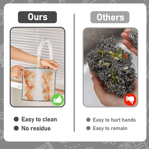 8 Pcs Wire Dishwashing Rags, 2024 New Non-Scratch Multifunctional Cleaning Cloth for Kitchen, Dishes, Sink