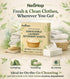 NebHop 40 (80 Eco Friendly Laundry Detergent Sheets Biodegradable Detergent Strips, Fresh Linen Scent, Hypoallergenic