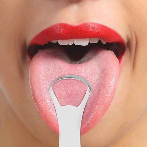 Healifty 4 Pack Tongue Scraper with U-Shaped Cleaner, Stainless Steel for Adults, Includes Travel Cases