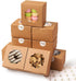 Shallive 4-Inch Small Cookie Boxes, 100 Pcs Brown Bakery Treat Boxes with Window for Gifting, To-go Containers
