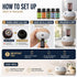 Set 6 Waterless Rechargeable Scent Diffuser Hotel Collection Diffuser with Hotel Essential Oils Two Intensity Modes