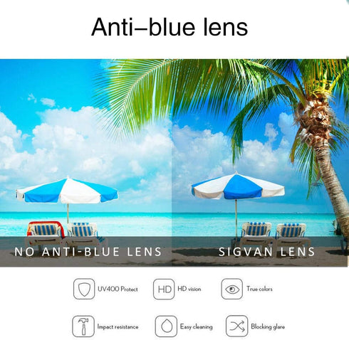 SIGVAN Blue Light Blocking Progressive Multifocal Computer Glasses for Men and Women, Spring Hinge Readers (2 Mix, 2.5)