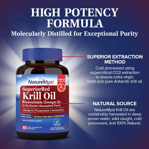 Antarctic Krill Oil 1000 mg Softgels, Omega-3s, EPA, DHA, Astaxanthin & Phospholipids, 60 Softgels, Non-GMO, USA Made