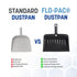 Carlisle FoodService Products 8 Inch Heavy-Duty Dust Pan, Durable Plastic, Black - For Home and Commercial Use