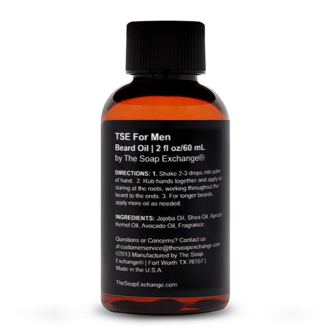 TSE for Men Beard Oil - Espresso Scent - Hand Crafted 2 fl oz / 60 ml Deep Conditioner, Nourishing Softener, Natural Ingredients, Stop Itching, Made in the USA.