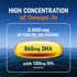 Omega 3 Fish Oil Triple Strength | 3600 mg EPA & DHA | 1300mg EPA + 860mg DHA | 120 Ct Premium Burpless Softgel