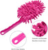 MECCANIXITY Microfiber Chenille Duster - Washable Cleaning Brush for Home, Kitchen, Office, Red, Pack of 2