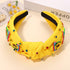 Mexican Headband for Women, Beaded Fiesta Knotted Headband with Rhinestone Crystal for Cinco De Mayo (Avocado 2)