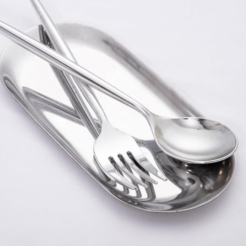 SUT 100 Pcs Silver Plastic Silverware, Disposable Forks and Spoons for Catering, Parties, Dinners