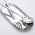 SUT 100 Pcs Silver Plastic Silverware, Disposable Forks and Spoons for Catering, Parties, Dinners
