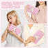 Personalized Initial Preppy Patch Makeup Bag, Small Pink Cosmetic Pouch with Zipper for Women, Monogram Waterproof