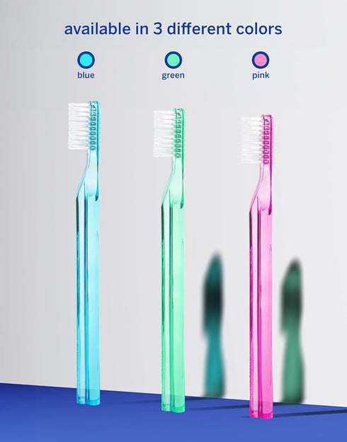Supersmile New Generation Toothbrush w/Patented 45° Soft Nylon Bristles - Ergonomic Handle for Adults & Children
