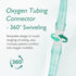 Oxygen Tubing Connector, 360° Rotation Cannula Connector Oxygen Connector Avoid Tangles, Tubing Swivel Connector O2 Connector (White-10pack)
