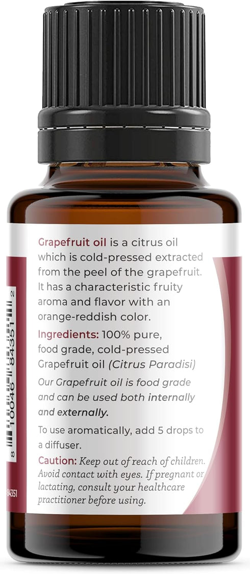 Viva Doria 100% Pure Grapefruit Essential Oil, Undiluted Food Grade - 15 ml (0.5 Fluid Ounce)