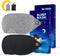 Mavogel Cotton Sleep Mask, Light Blocking Eye Blindfold for Men Women, Grey & Black