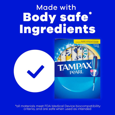 Multipack, 34 Count Tampax Pearl Tampons for Women with LeakGuard Braid, Regular/Super Absorbency, Unscented