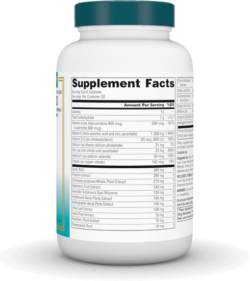Source Naturals Wellness Formula Bio-Aligned Vitamins & Herbal Defense, 120 Capsules