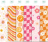12 Sheets Boho Wrapping Paper, Retro Groovy Gift Wrap for Baby Shower Birthday Wedding DIY Crafts Gift Packing