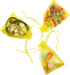 100Pcs Premium Sheer Organza Bags, Yellow Wedding Favor with Drawstring, 3x4 Inch Jewelry Gift for Party