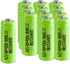 Ni-MH Rechargeable 2/3AAA 1.2V 400mAh Batteries, 12 Pack with Button Top for Mason Jar Light