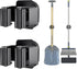 Upgraded Magnetic Broom and Mop Holder, Heavy Duty Wall Mount Organizer, No Drill, Space-Saving (Black, 2 Pcs)